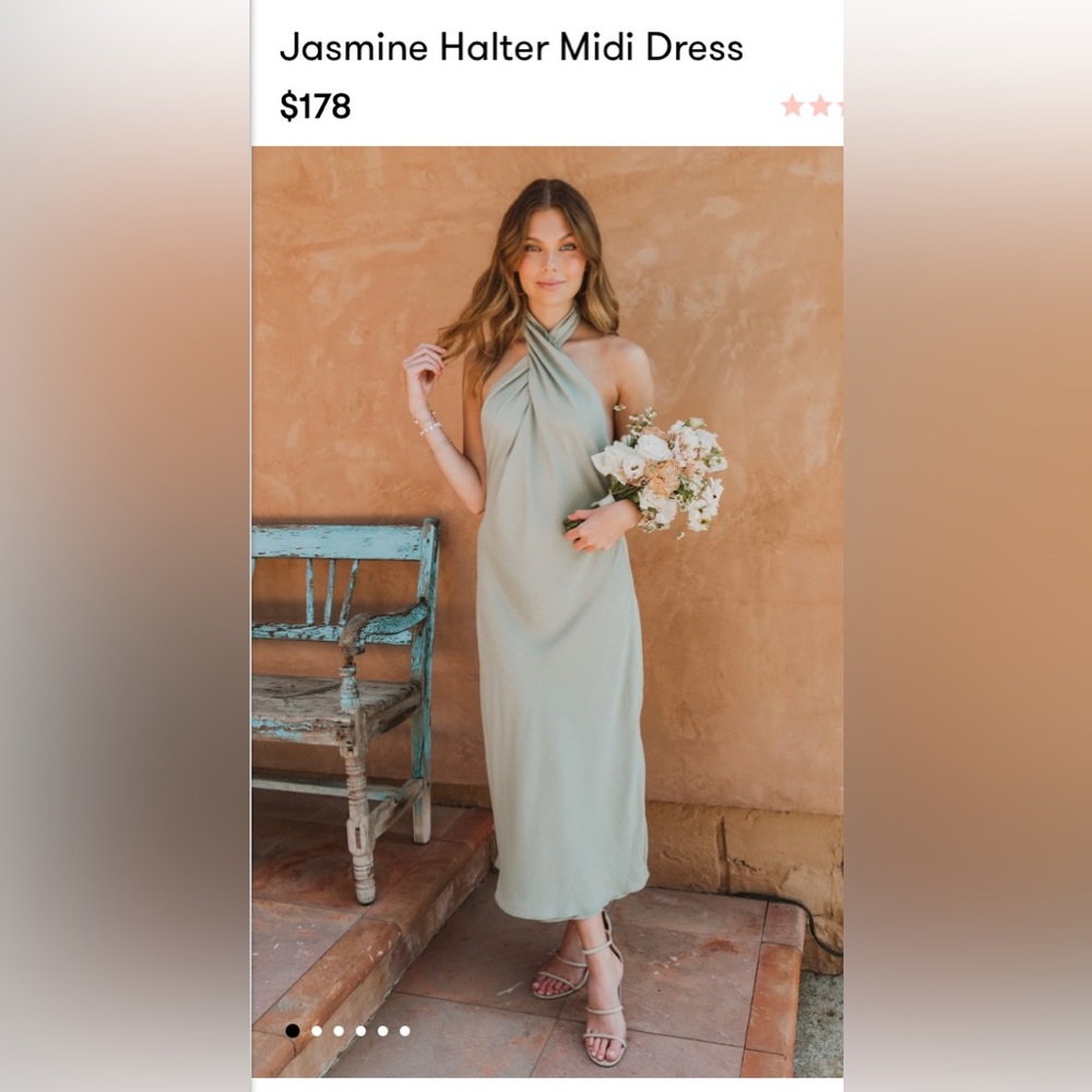 Show me your mumu Jasmine Halter Midi Dress size XS